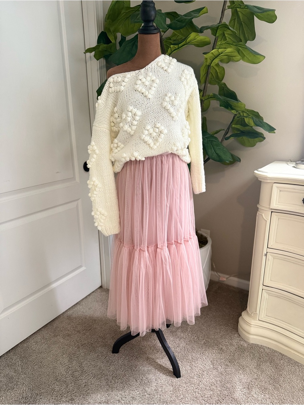 Soft Pink Tiered Tulle (Skirt Only) S